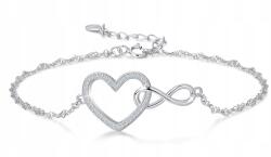 Mennica Bydgoska Ezüst Karkötő Női Híresség Szív Végtelen Ezüst Minta 925 (BRANSOLETKA dla dziewczyny żony córki mamy)