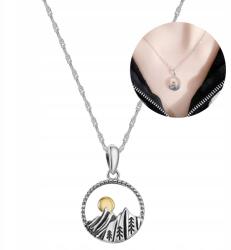 Mennica Bydgoska Ezüst nyaklánc női lánc medállal hegy ezüst minta 925 (S135/7-45)