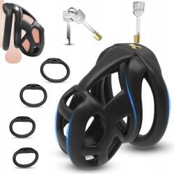  Műanyag Pénisz Ketrec Szado-mazo Cobra +4 Különböző Gyűrű Fekete S-es Méret (b0djqxrfh7)