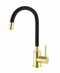 ANW HOME Konyhai csaptelep Gold Arany, flexibilis kifolyócső, állítható magasság (ANW HOME)