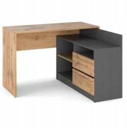 ULWE Sarok íróasztal és komód szett 120x50 wotan tölgy mix antracit K1+B1 Tágas (B1 BP DW+K1 A/W)