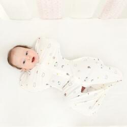 KidsDecor Sac de dormit nou-nascut swaddle first sleep kitty dreamland 60 cm, 1.5 tog