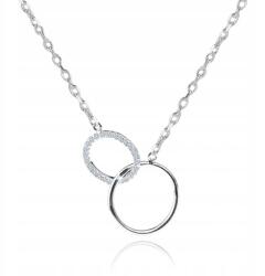 Mennica Bydgoska Nyaklánc Ezüst Lánc Karikákkal Híresség Strasszok Ezüst 925 (S30/17-60)