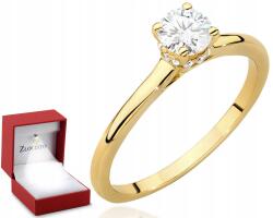 ZŁOCISTO Arany Gyűrű Gyémánttal 585 Gravírozás Ajándék (biżuteria na urodziny imieniny rocznicę) - allegro - 528 980 Ft