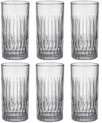 FLORINA Set 6 pahare apa Brina, long, sticla, 390 ml Pahar