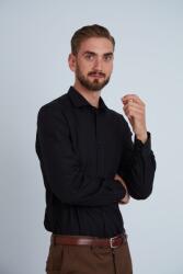 FRONTERA Camasa premium barbati, 100% bumbac, regular fit - FRONTERA - negru dungi (Culoare: Negru, Marime: 44) (22843)