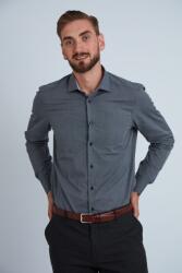 FRONTERA Camasa premium barbati, 100% bumbac, slim fit - FRONTERA - gri cu bezati (Culoare: Gri, Marime: 44) (22703)