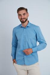 FRONTERA Camasa premium barbati, bumbac, regular fit - FRONTERA - albastru cu bezati (Culoare: Albastru, Marime: 40) (NX-7356)