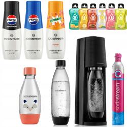 SodaStream Terra Szódakészítő Gép Palackpatron 1x 1L Fuse 1x 0, 5L Lh 3x szirup (76851)
