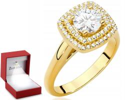 ZŁOCISTO Arany Gyűrű Gyémántokkal 585 Gravírozás Ingyen (biżuteria na urodziny imieniny rocznicę) - allegro - 1 229 635 Ft