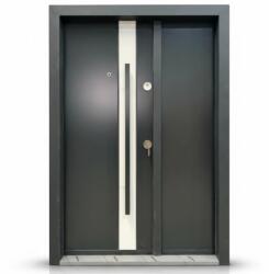 NOVO DOORS Usa metalica dubla de exterior cu izolatie si vizor Novo Doors NDA1D, Din compozit, 2 yale, Kit complet, Pentru case, Gri antracit cu gri deschis (NDA1D) - novodoors