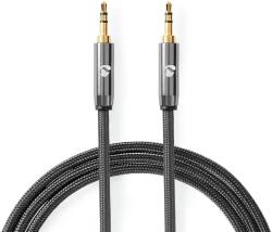 Nedis Cablu audio stereo Nedis 3.5 mm tata - 3.5 mm tata, 2m, gri metal (CATB22000GY20)
