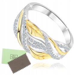 Mennica Bydgoska 925 Ródiumozott Aranyozott Ezüst Gyűrű Elegáns Design (biżuteria dla dziewczyny żony mamy córki)