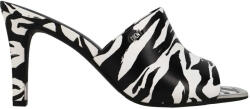 DKNY Bronx Piele Mule cu Subțire cu gleznă înaltă Toc Black/White K4283411-005 (K4283411-005)