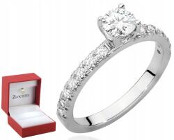 ZŁOCISTO Fehér Arany Gyűrű Gyémánt Gravírozás 585 Ajándék (DLA DZIEWCZYNY NARZECZONEJ) - allegro - 630 785 Ft