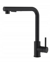 ANW HOME Csaptelep fekete matt kihúzható kifolyócső zuhany funkció, víztakarékos (Bateria kuchenna)