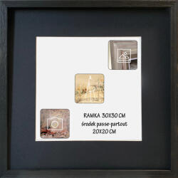 Marek & Darek Kész képkeret, 30×30cm, fa keret, 20×20cm passepartout a képhez (5904996596675)