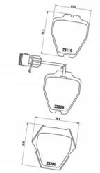 Brembo Audi A6 fékbetét Brembo P 85 054