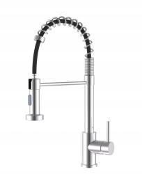 ANW HOME Konyhai csaptelep Anw Home, rozsdamentes acél, kihúzható kifolyócső, 2 üzemmód (Bateria)