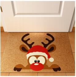  Lábtörlő rénszarvassal Rudolf Ajtó Alá Csúszásgátló 80x50 Karácsonyi (Świąteczna wycieraczka Rudolf)