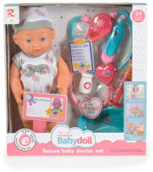 Tutu love Játékbaba 31 cm-es doktor szett, hanggal szürke (110785)