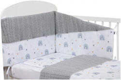 Bubaba 6 részes ágynemű szett -Kötött hatású szürke szivárványos (45401)