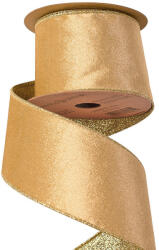 Valex Decor Arany bársony szalag csillogó hátoldallal, drótos szegéllyel 63mm x 5m (CG063-12)
