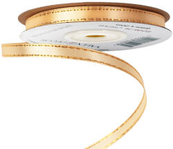 Valex Decor Szatén szalag arany szegéllyel 6mm x 20m - Krém (SG06-14)
