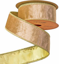 Valex Decor Arany bársony szalag drótos szegéllyel 38mm x 5m (DV038-12)