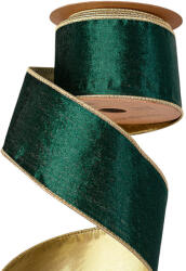 Valex Decor Zöld bársony szalag drótos szegéllyel 63mm x 5m (DV063-62)
