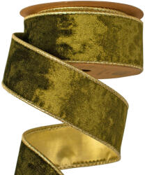 Valex Decor Mohazöld bársony szalag drótos szegéllyel 38mm x 5m (DV038-88)