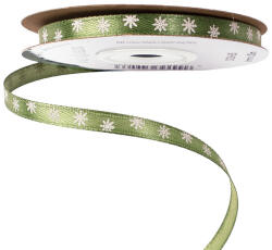 Valex Decor Hópelyhes szatén szalag 6mm x 20m - Mohazöld (CK06-55)
