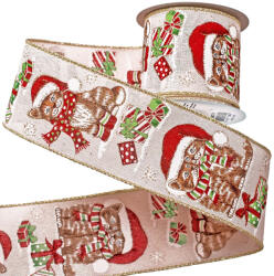 Valex Decor Cicás karácsonyi szalag drótos szegéllyel 64mm x 6.4m (GD6407-73)