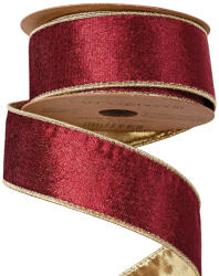 Valex Decor Bordó bársony szalag drótos szegéllyel 38mm x 5m (DV038-91)
