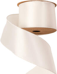 Valex Decor Fényes szatén szalag drótos szegéllyel 63mm x 5m - Fehér (SR6305-01)
