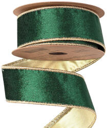Valex Decor Zöld bársony szalag drótos szegéllyel 38mm x 5m (DV038-62)