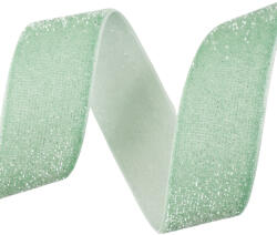 Valex Decor Csillogó bársony szalag 25mm x 10m - Vintage zöld (MV25-61)