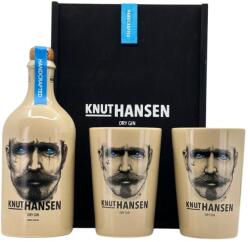 KNUT HANSEN Dry gin fa díszdobozban 2 pohárral (0, 5L / 42%) - goodspirit