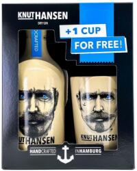 KNUT HANSEN Dry gin díszdobozban 1 pohárral (0, 5L / 42%) - whiskynet