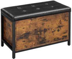 VASAGLE Tároló láda rusztikus barna 80x40x50 cm (LSC80BX)