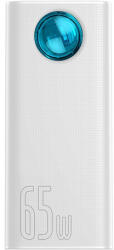 Baseus Amblight gyorstöltő powerbank 30000 mAh 65W fehér + 100W USB Type C 1m kábel