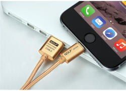 GOLF Cablu de date pentru iPhone 6 Plus 5 5S iPad 4 Air 2 AL611 iPhone cabluri de date Lungime 1 Metru Culoare Aur (AL611)
