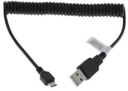 OTB Cablu de Date Spiral USB la Micro-USB Negru ON987 Alte cabluri de date (ON987)