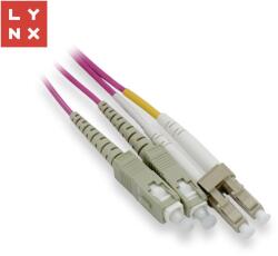 LYNX CS Cablu patch duplex LYNX MM, OM4, LC/SC, 50/125m, 15m (LX-DPX-LC/SC-OM4-15)
