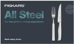 Fiskars All Steel Steak-evőeszköz készlet, 24 db 1027505 (1027505)