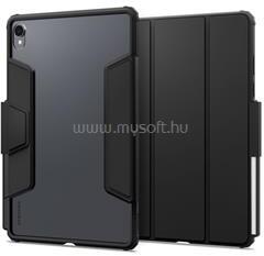 Spigen ULTRA HYBRID PRO tok álló, bőr hatású (FLIP, oldalra nyíló, TRIFOLD, asztali tartó, ceruza tartó) FEKETE (ACS10212) (ACS10212)