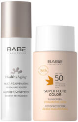 Laboratorios Babé Healthy Aging Bőrmegújító szérum+Super Fluid Color SPF50 csomag 50+50 ml