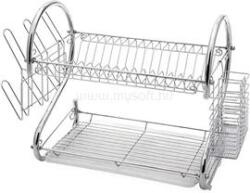 TOO KT-582 Kétszintes MIDI fém konyhai edényszárító 25x52x38cm (KT-582) (KT-582)