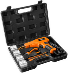 NEO TOOLS Műanyag forrasztó/hegesztő pisztoly készlet kapcsokkal 50W, 200 db kapocs (19-158)