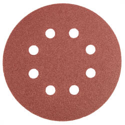 GRAPHITE Csiszolópapír, tépőzáras 125mm, K120, 5db. , 8 lyukkal (55H943)